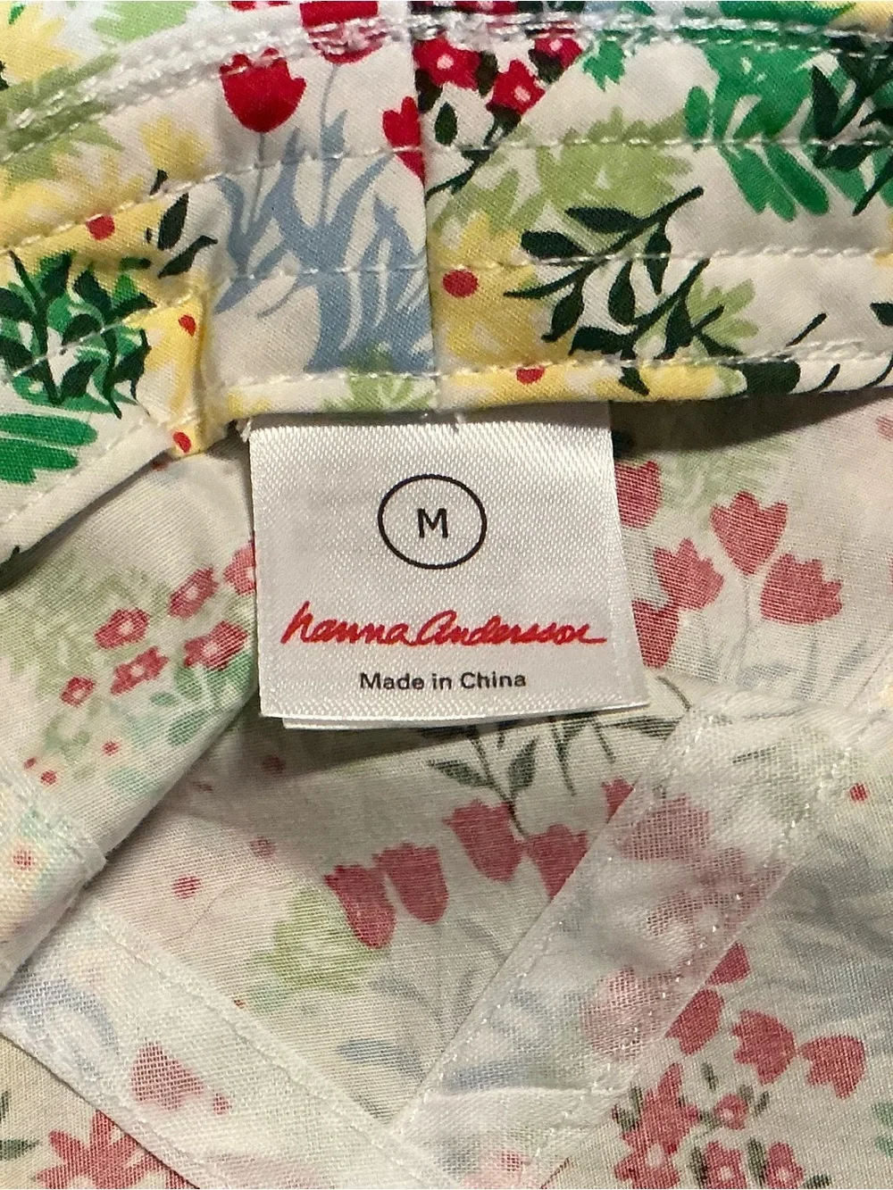 Hanna Andersson Floral Sun Hat - Red, Green & Blue
